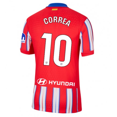 Fotballdrakt Herre Atletico Madrid Angel Correa #10 Hjemmedrakt 2024-25 Kortermet